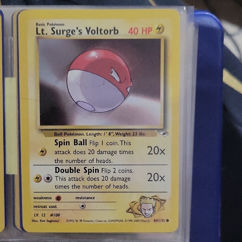 Pokemon Card Lt. Surge's Voltorb